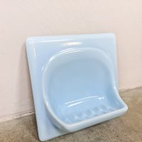 Vintage ceramic soap dish ''Ocean blue''