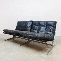 Vintage 2-seater leather sofa BO-583 leren 2-zitbank Preben Fabricius Jørgen Kastholm 1960s