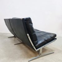 Vintage 2-seater leather sofa BO-583 Preben Fabricius Jørgen Kastholm 1960s