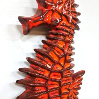 Vintage Belgium ceramic wall art seahorse zeepaard wandsculptuur