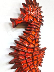 Vintage Belgium ceramic wall art seahorse