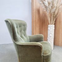 Vintage Dutch wingback lounge chair Theo Ruth Artifort 1950