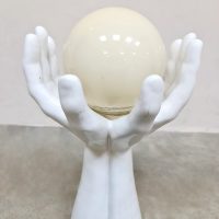 Vintage rare ceramic hand shaped table lamp