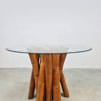 Vintage fifties bamboo dining table 1950