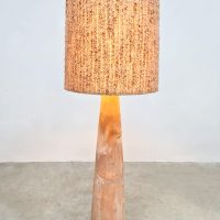 Vintage ceramic floor lamp 'earth tones'