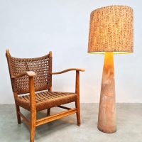 Vintage ceramic floor lamp 'earth tones'