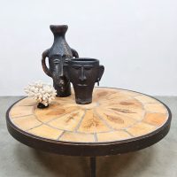 Midcentury interior design ceramic herbarium coffee table keramieken salontafel Roger Capron 1960s