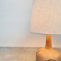 Vintage ceramic table lamp earth tones