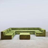 Vintage interior design modular sofa elementen modulaire lounge bank Green spirit