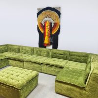 Vintage modular sofa lounge Green spirit