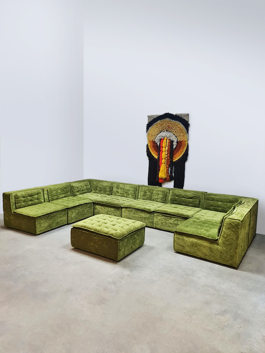 Vintage modular sofa lounge Green spirit