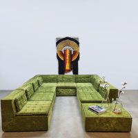 Vintage modular sofa lounge Green spirit