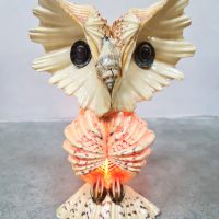 Vintage nature owl seashell lamp 'Vitamin Sea'