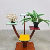 Vintage plant stand display flower table 1950s