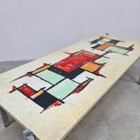 Midcentury design sixties coffee table salontafel sidetable 'abstract'