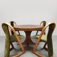 Vintage dining set table & chairs eetkamerset 'Art Deco style'