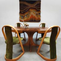 Vintage dining set table & chairs eetkamerset 'Art Deco style'