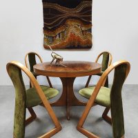 Vintage dining set table & chairs eetkamerset 'Art Deco style'