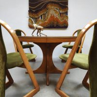 Vintage dining set table & chairs 'Art Deco style'