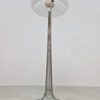 Vintage Space age chrome floor wire lamp Kinkeldey chromen vloerlamp