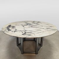 Vintage Italian carrara marble dining table 1970s