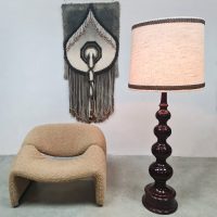 Midcentury interior design ceramic bubble floor lamp keramieke vloerlamp Kaiser Leuchten Idell