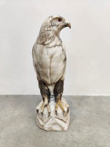 Vintage marble bird hawk eagle sculpture