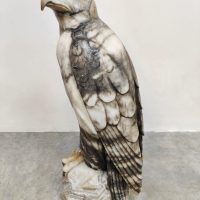 Vintage marble bird hawk eagle sculpture marmeren vogel