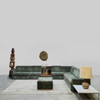 Vintage modular sofa elements 'Pine Green'