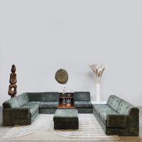 Vintage modular sofa elements 'Pine Green'