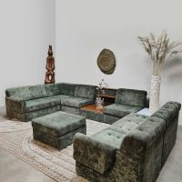 Vintage modular sofa elements 'Pine Green'