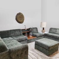 Vintage modular sofa seating elements modulaire elementen bank 'Pine green'