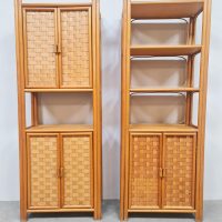 Vintage rattan bamboo cabinet 'Bohemian nature'