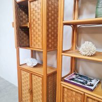 Vintage rattan bamboo cabinet 'Bohemian nature'