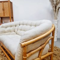 vintage design 2 seater Bamboo rattan bamboe rotan lounge bank 2 zits Bohemian design