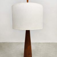 Vintage walnut cone XL table lamp