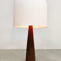 Vintage walnut cone XL table lamp