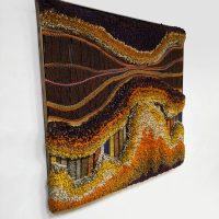 Limited unique Macrame Tapestry rug wall art 'Trio' wandtapijt K.H Kaeppel Tisca Tapisserie