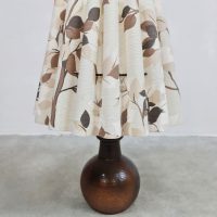 Vintage Danish Plissé table lamp Deense keramieken lamp 'Leaf'