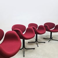 Midcentury interior styling Dutch design 'little tulip' chairs stoelen Pierre Paulin Artifort