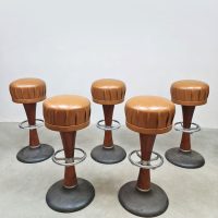 Vintage French café barstools barkrukken Art deco style