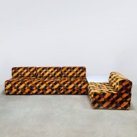 Midcentury print design interior design Swedish convertible modular sofa daybed modulaire bank