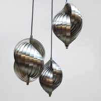 Vintage design twirling pendant hanglamp Henri Mathieu Lyfa