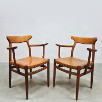 Vintage eetkamerstoelen Deense stijl dining chairs Danish style seventies