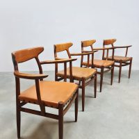 Vintage eetkamerstoelen Deense stijl dining chairs Danish style seventies