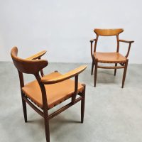 Vintage eetkamerstoelen Deense stijl dining chairs Danish style seventies