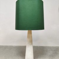 Midcentury interior design marble cone table lamp marmeren tafellamp ''Green spirit''