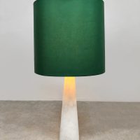 Vintage marble cone table lamp marmeren tafellamp ''Green spirit''