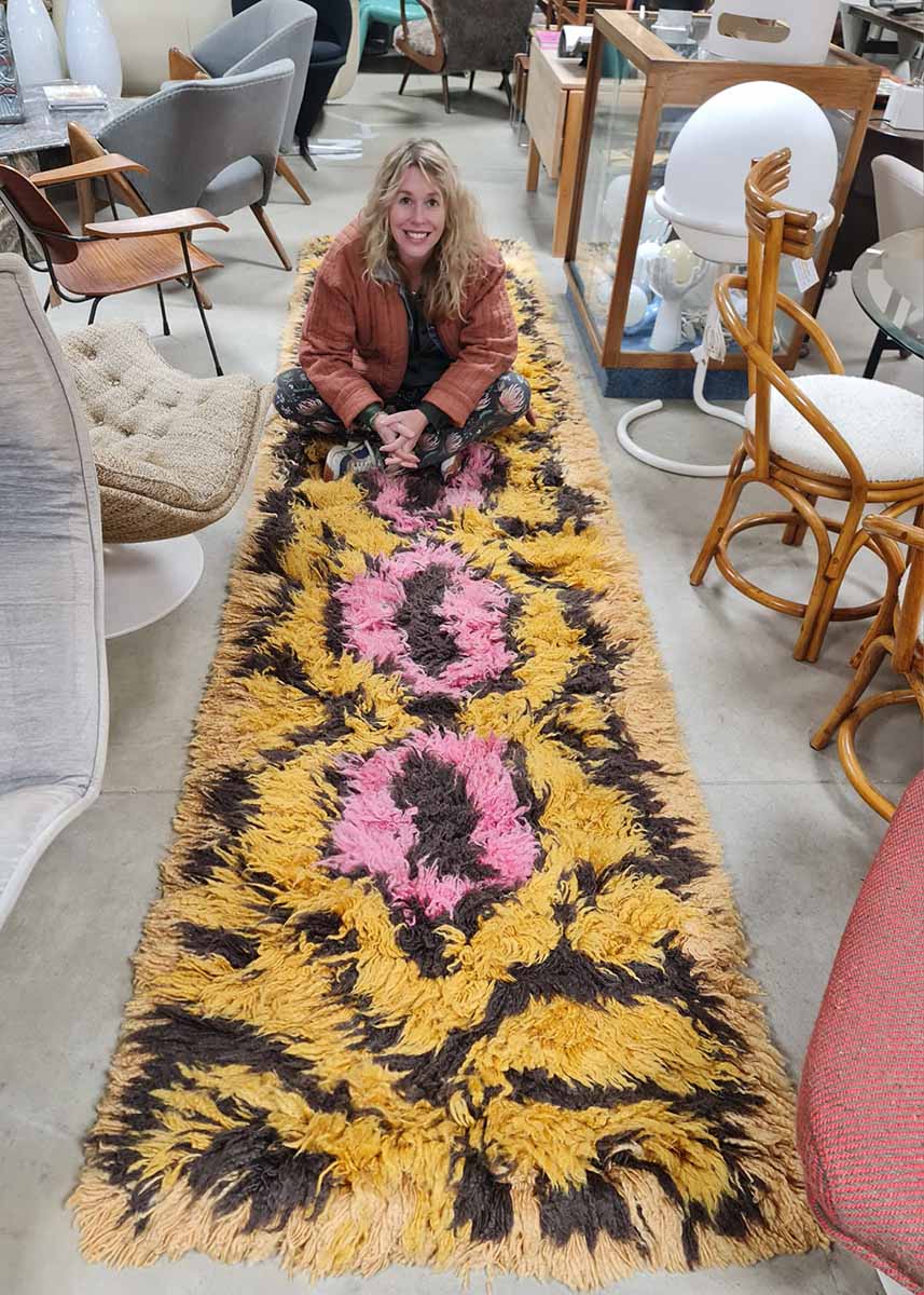 HKliving fluffy runner carpet fluffy tapijt loper