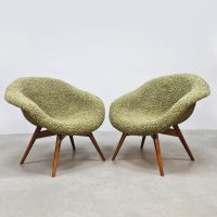 Vintage interior design Czech lounge chairs fauteuils Miroslav Navratil 1960